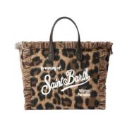 Luipaardprint Vanity Mini Tas Saint Barth , Multicolor , Dames