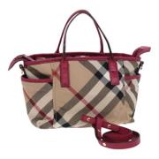 Pre-owned Canvas handbags Burberry Vintage , Beige , Dames