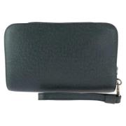 Pre-owned Leather clutches Louis Vuitton Vintage , Black , Dames