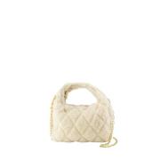 Beige Leren Micro Peg Portemonnee Burberry , Beige , Dames