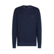 Pima Katoen Kasjmier Gebreide Trui Tommy Hilfiger , Blue , Heren