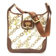 Pre-owned Fabric shoulder-bags Louis Vuitton Vintage , White , Dames