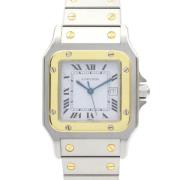 Pre-owned Stainless Steel watches Cartier Vintage , White , Dames