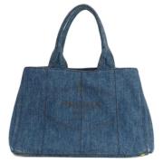 Pre-owned Denim prada-bags Prada Vintage , Blue , Dames