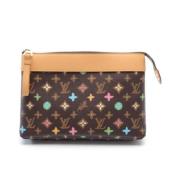 Pre-owned Canvas clutches Louis Vuitton Vintage , Brown , Dames