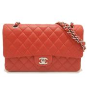 Pre-owned Leather chanel-bags Chanel Vintage , Red , Dames