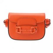 Pre-owned Leather gucci-bags Gucci Vintage , Orange , Dames