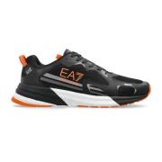 Sportschoenen met logo Emporio Armani EA7 , Black , Heren