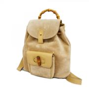 Pre-owned Suede gucci-bags Gucci Vintage , Beige , Dames