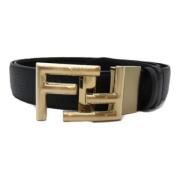 Pre-owned Leather belts Fendi Vintage , Black , Dames