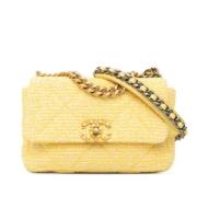 Pre-owned Fabric chanel-bags Chanel Vintage , Yellow , Dames