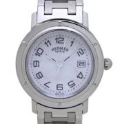 Pre-owned Metal watches Hermès Vintage , White , Heren