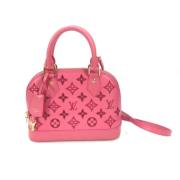 Pre-owned Leather handbags Louis Vuitton Vintage , Pink , Dames