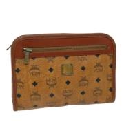 Pre-owned Leather clutches MCM Pre-owned , Brown , Dames