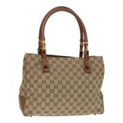 Pre-owned Canvas handbags Gucci Vintage , Beige , Dames