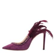 Pre-owned Leather heels Jimmy Choo Pre-owned , Purple , Dames