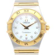 Pre-owned Yellow Gold watches Omega Vintage , White , Dames