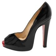 Pre-owned Leather heels Christian Louboutin Pre-owned , Black , Dames