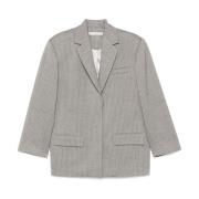 Gestreepte Oversized Blazer Remain Birger Christensen , Gray , Dames