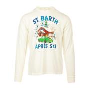 Witte T-shirts en Polo's Lange Mouw MC2 Saint Barth , White , Heren