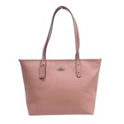 Pre-owned Leather handbags Coach Pre-owned , Pink , Dames