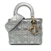 Pre-owned Leather dior-bags Dior Vintage , Gray , Dames