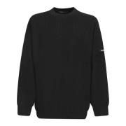 Zwarte Gebreide Trui Crewneck Sweater Aw24 Balenciaga , Black , Heren