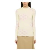 Ronde hals T-shirt Burberry , Beige , Dames