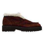 Klassieke Leren Loafer Schoen Doucal's , Brown , Dames