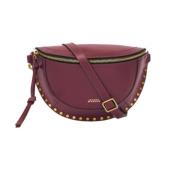 Studded Leren Heuptas in Bordeaux Isabel Marant , Red , Dames