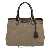 Pre-owned Canvas prada-bags Prada Vintage , Brown , Dames