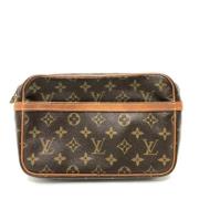 Pre-owned Fabric clutches Louis Vuitton Vintage , Brown , Dames