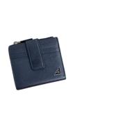 Pre-owned Leather wallets Prada Vintage , Blue , Dames