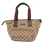 Pre-owned Canvas gucci-bags Gucci Vintage , Brown , Dames