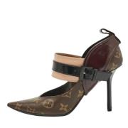 Pre-owned Canvas heels Louis Vuitton Vintage , Brown , Dames