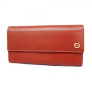 Pre-owned Leather wallets Gucci Vintage , Red , Dames