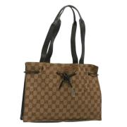 Pre-owned Canvas gucci-bags Gucci Vintage , Beige , Dames