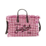 Handtas met houndstooth patroon MC2 Saint Barth , Pink , Dames