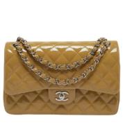 Pre-owned Leather chanel-bags Chanel Vintage , Beige , Dames