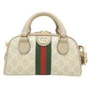 Pre-owned Canvas gucci-bags Gucci Vintage , Beige , Dames