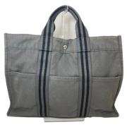 Pre-owned Canvas handbags Hermès Vintage , Gray , Dames