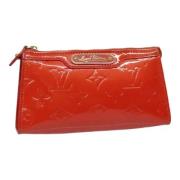 Pre-owned Leather pouches Louis Vuitton Vintage , Red , Dames