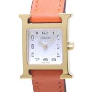 Pre-owned Metal watches Hermès Vintage , White , Dames