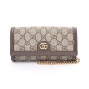 Pre-owned Leather wallets Gucci Vintage , Beige , Dames