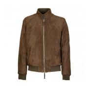 Heren Elvis Winter Suede Jas The Jack Leathers , Brown , Heren