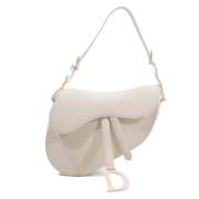 Pre-owned Leather dior-bags Dior Vintage , White , Dames