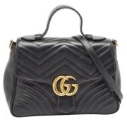 Pre-owned Leather handbags Gucci Vintage , Black , Dames