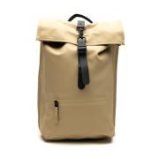 Roltop Rugzak Waterdicht Minimalistische Stijl Rains , Beige , Heren