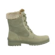 Warme winterlaarzen met veters Panama Jack , Green , Dames