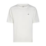 Wit Katoenen Logo Print T-shirt C.p. Company , White , Heren